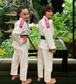 Mizuno Kodomo Roze schouderlabels