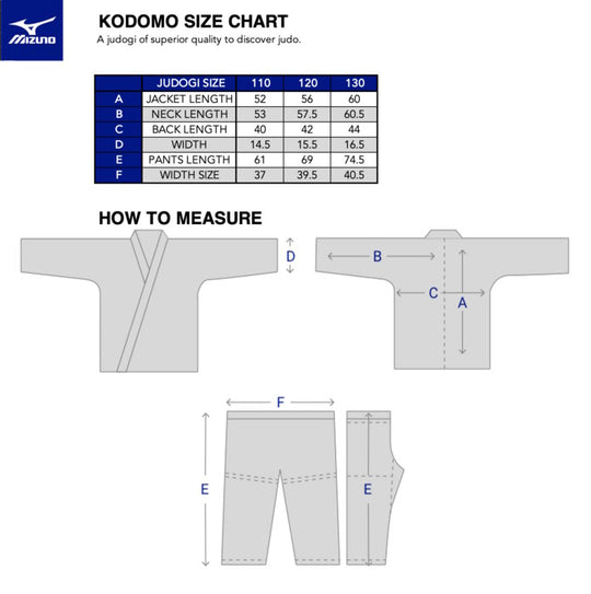 MIZUNO KODOMO tabel