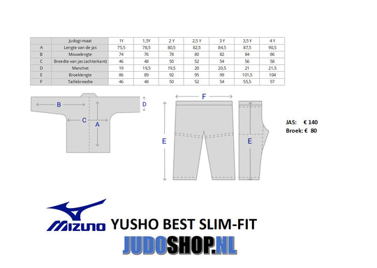 MIZUNO YUSHO  BEST  SLIM-FIT